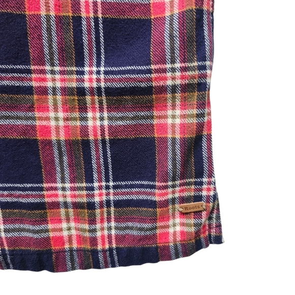 Roots Button Up Flannel Plaid Shirt - Picture 5 of 5